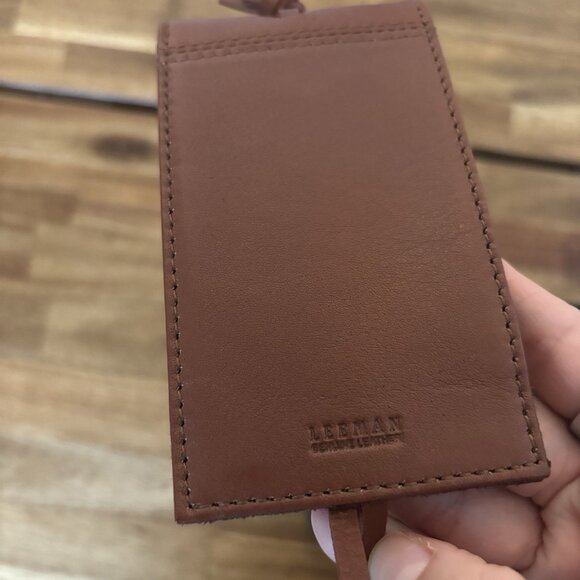 FedEx Express Leeman Genuine Leather Passport and Travel Luggage Tag Set NWT - Picture 5 of 13